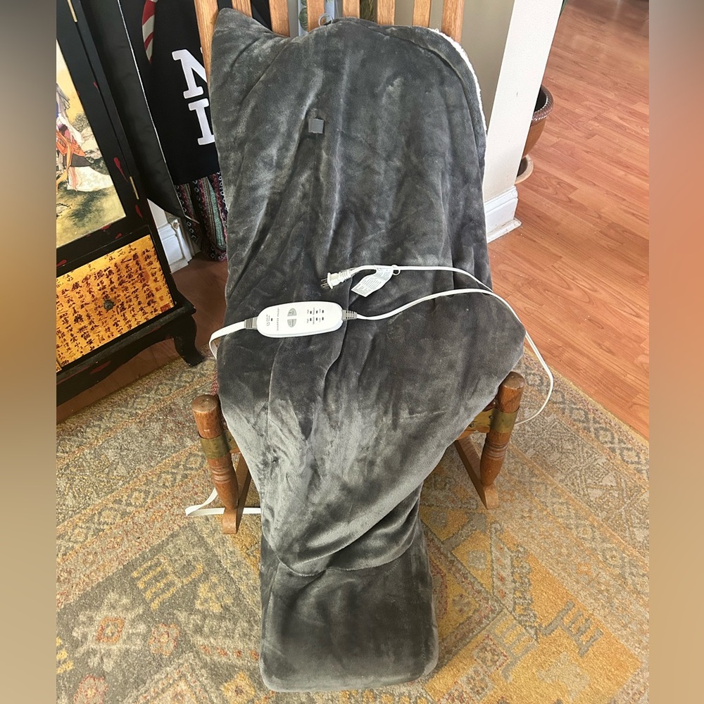 Sharper Image Calming Cozy - Heated Foot Massager and Body Blanket